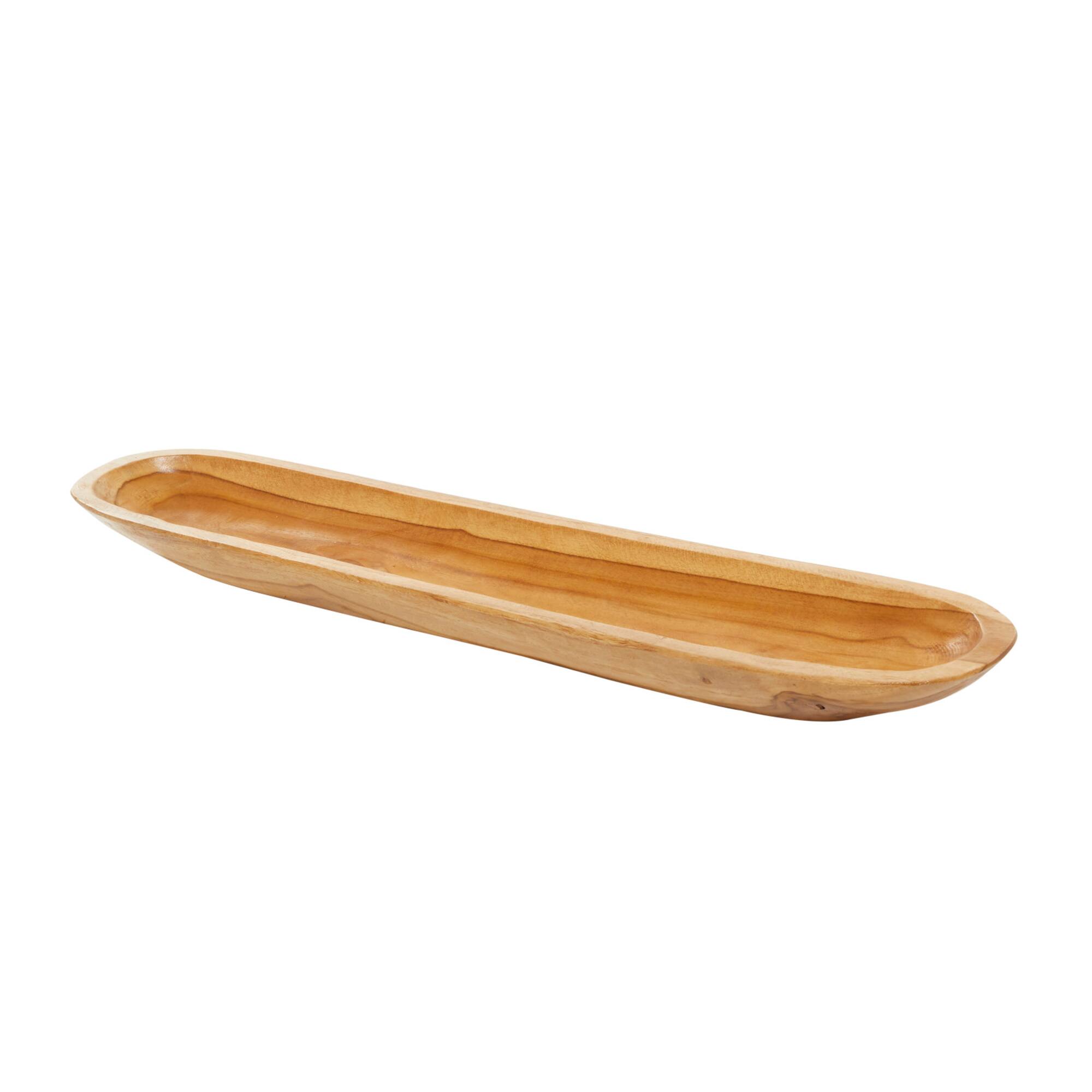 Brown Teak Wood Rustic Tray
